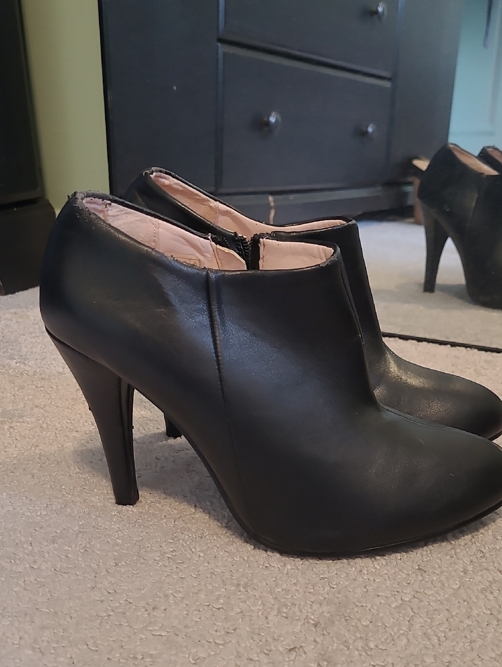 Women’s Black High Heel Ankle Booties